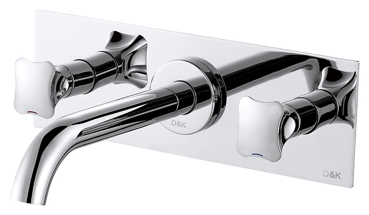 Смеситель для раковины встраиваемый D&K Hessen Grimm DA1384401 хром