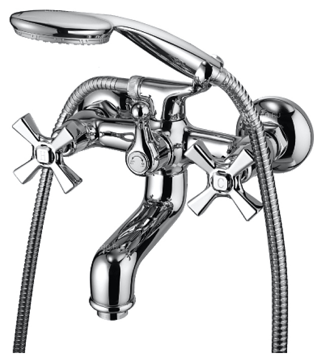 Смеситель для ванны и душа LEMARK Benefit LM2502C с коротким изливом, хром