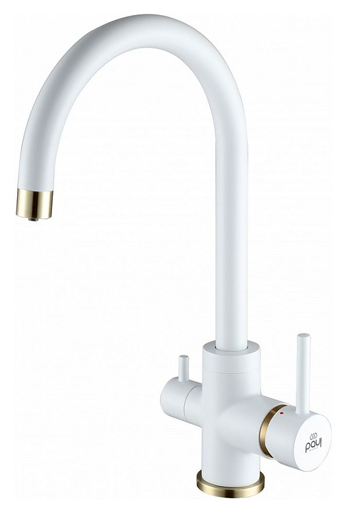 Смеситель для кухни Paulmark Essen Es213211-431BR белый матовый, бронза