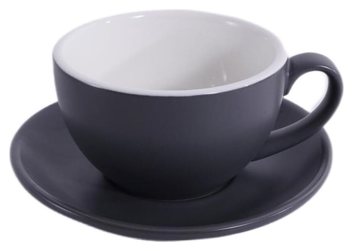Чайная пара P.L. Barbossa Barista S0120-300-matte grey 320 мл (фарфор) серая матовая