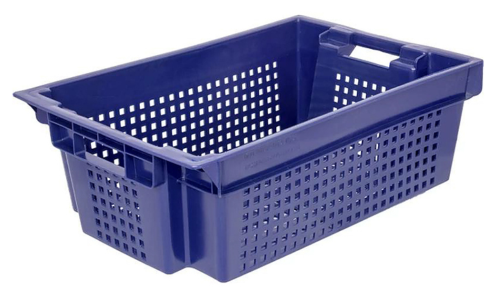 Ящик для овощей и фруктов ТАРА.РУ 102-У 600х400х200 мм синий