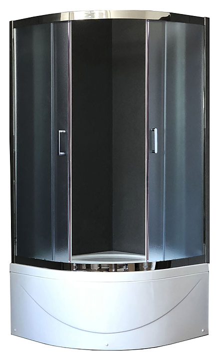 Уголок душевой Royal Bath RB 100BK-C-CH 100х100х200 см, матовое, хромированный профиль