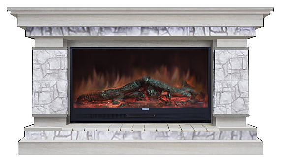 Камин Glenrich Лорд P 86 Старый город №6 беленый дуб