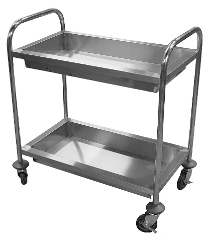 Тележка для сбора посуды Luxstahl 2-х ярусная [A1014, BR-2M]