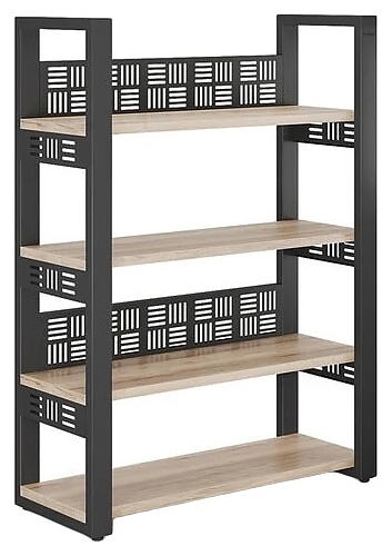 Стеллаж открытый КОБОР SO4-120/36 black/natural