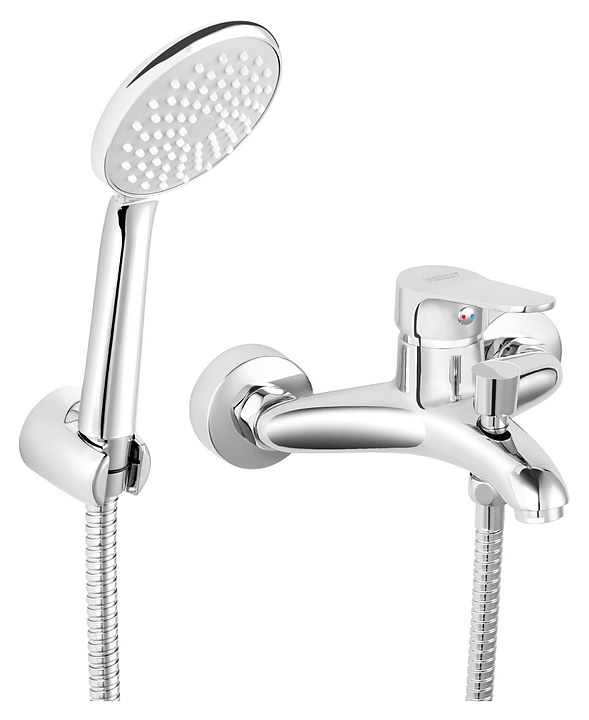 Смеситель для ванны настенный с гарнитуром FERRO ISSO BIS11 хром