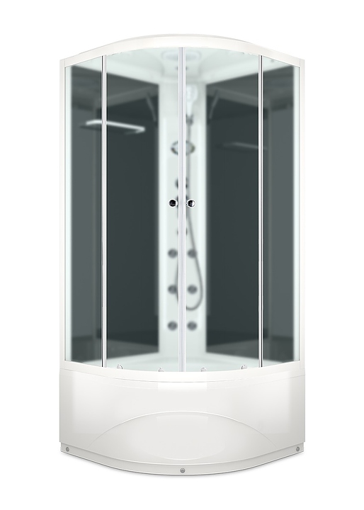 Душевая кабина с гидромассажем и блоком управления Domani-Spa Delight 110 high DS01D110HBM10 100х100 см