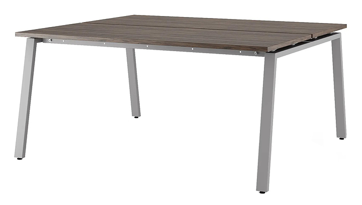 Стол офисный КОБОР A/2-120/140 aluminum/charlston