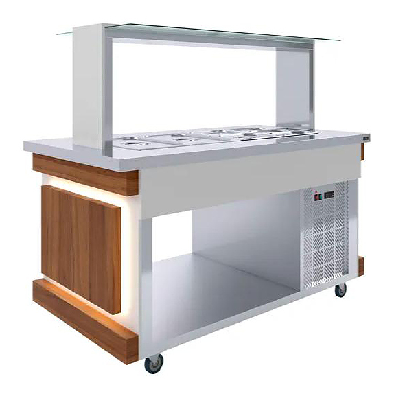Салат-бар холодильный Luxstahl Eco Wood СБ-1500 Premium