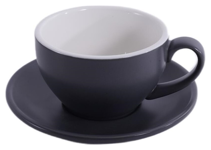 Чайная пара P.L. Barbossa Barista S0120-250-matte grey 300 мл (фарфор) серая матовая