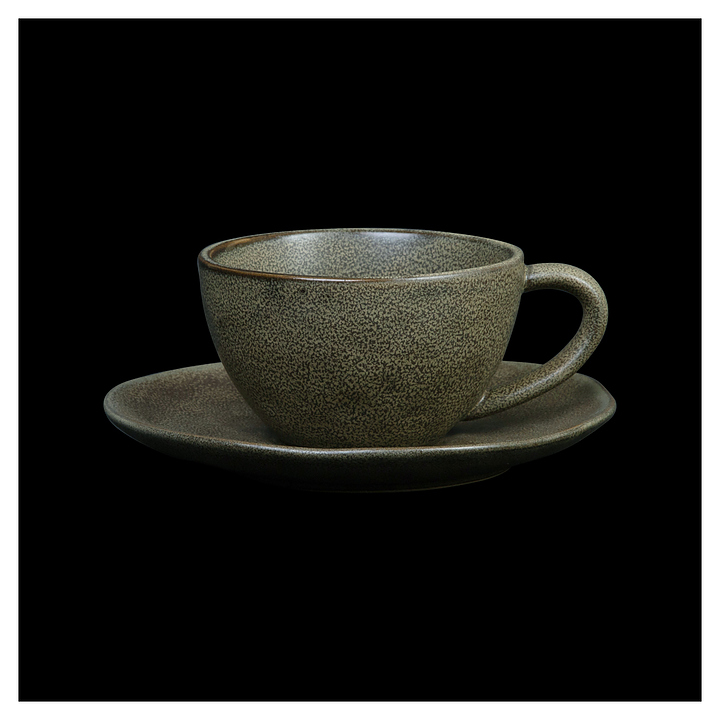 Чайная пара Corone Sacramento HS169591, HS169592 270 мл (фарфор) серо-зеленая