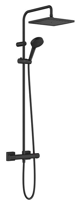 Стойка душевая с термостатом Hansgrohe HG Vernis Shape Showerpipe 240 26427670 матовая черная