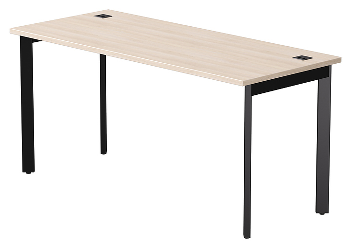 Стол офисный Everprof EVO 1580х670х755 мм (ЛДСП / металл) опоры 45гр, дуб соната / черный