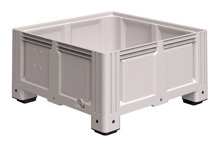 Контейнер iPlast iBOX 11.604 1130х1130х580 мм на ножках, сплошной, светло-серый