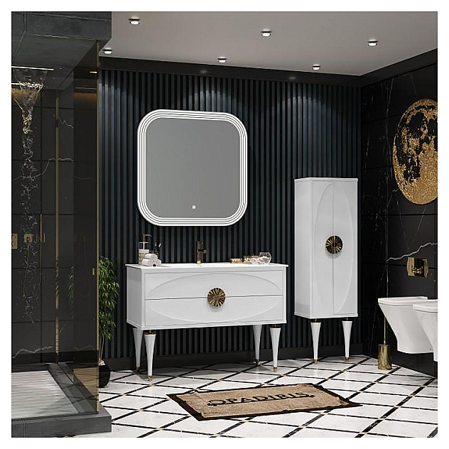 Гарнитур напольный OPADIRIS Ибица 120, 6 предметов, белый/золото