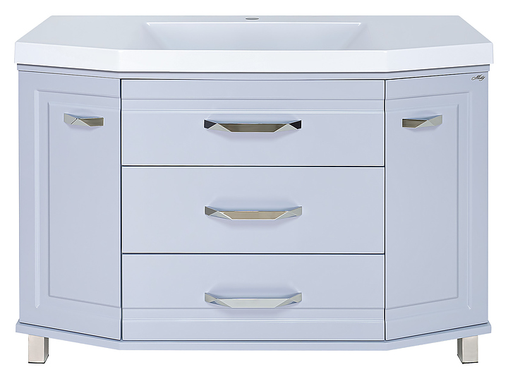 Тумба под раковину Misty Терра-110 110х69,3 см, с 3 ящиками, серая