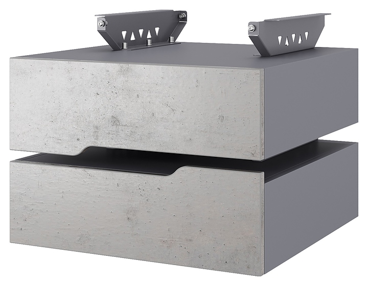 Тумба подвесная КОБОР T-2 graphite/chicago