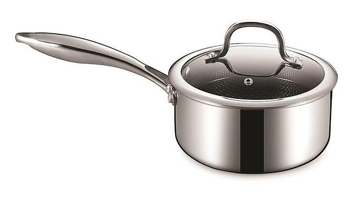 Сотейник P.L. Proff Cuisine New Kitchen Honeycombs 81280242 1.4 л d 16 см h 7.5 см нержавеющая сталь, индукция