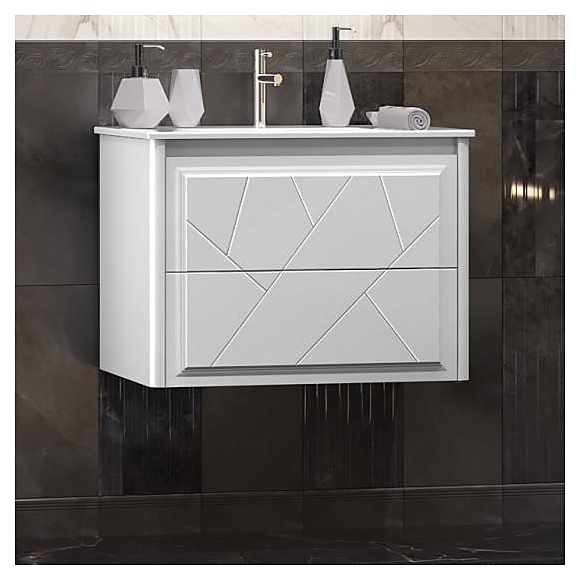 Тумба подвесная под раковину OPADIRIS Луиджи 70 00-00000541, белый матовый