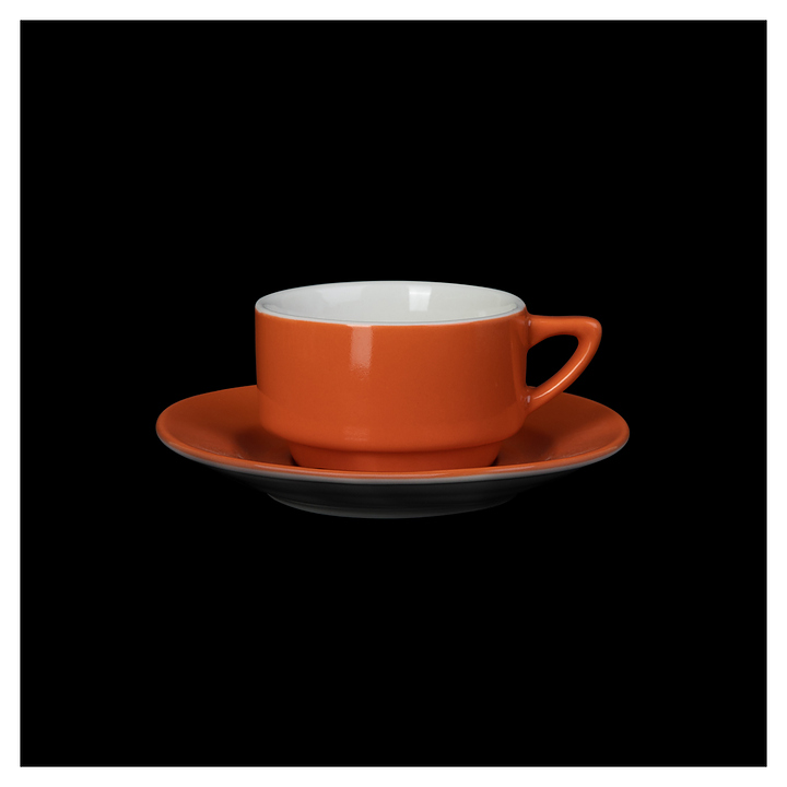 Кофейная пара Corone Gusto 7919/7920 100 мл (фарфор) оранжевая