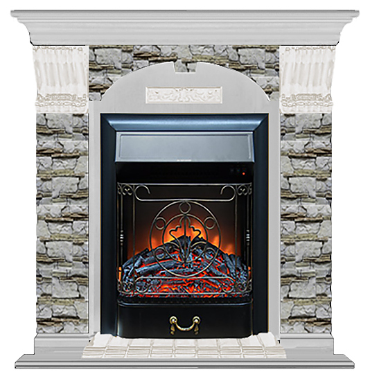 Камин Glenrich Арочный Majestic BL Алтай беленый дуб