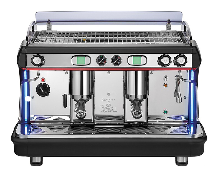 Кофемашина Royal Synchro T2 2GR Semiautomatic Boiler 14LT черно-белая