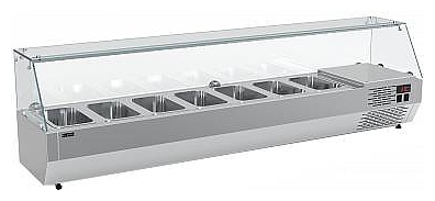 Витрина холодильная Carboma IKI A30 SM 1,6-G (7 GN1/4) с колпаком