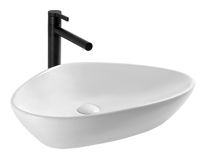 Раковина накладная Mira MR-5940 59х40 см, без отв. под смеситель, керамика
