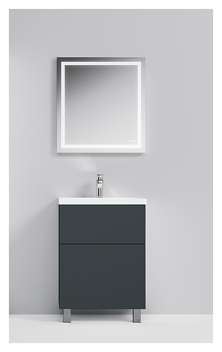 Гарнитур AM.PM Gem 21058 60 см, 3 предмета, графит матовый, напольный