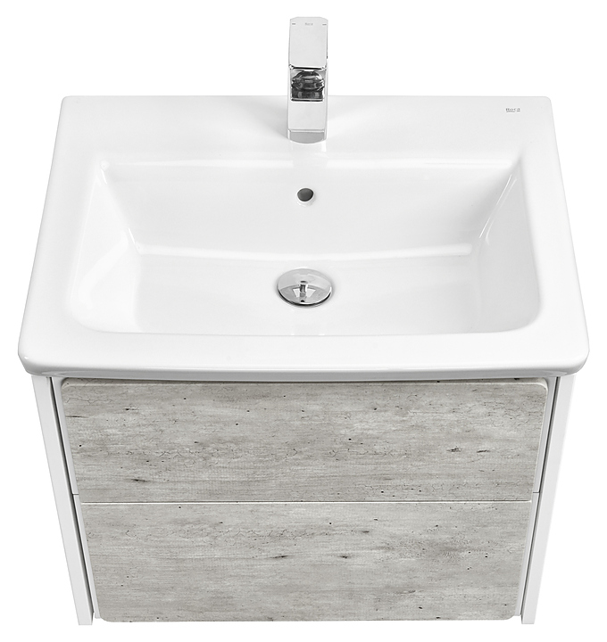 Тумба под раковину Roca Ronda ZRU9303002 60 см белый матовый/бетон