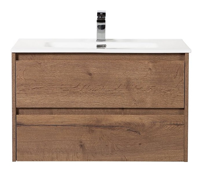 Тумба с раковиной BelBagno KRAFT-800-2C-SO-RT + LOV-800-LVB дуб табак