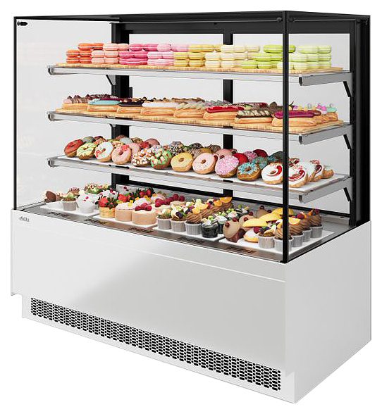 Витрина кондитерская Chilz VETE II KUB 60 белый глянец