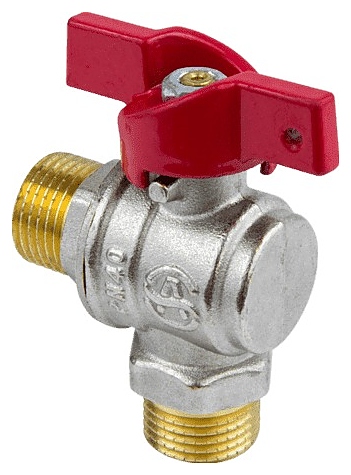 Кран шаровой угловой Aquasfera 007-7402, ДУ 15, PN 4 МПа, 1/2