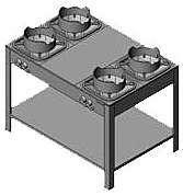 Плита газовая Вулкан KSB04 8126 WOK