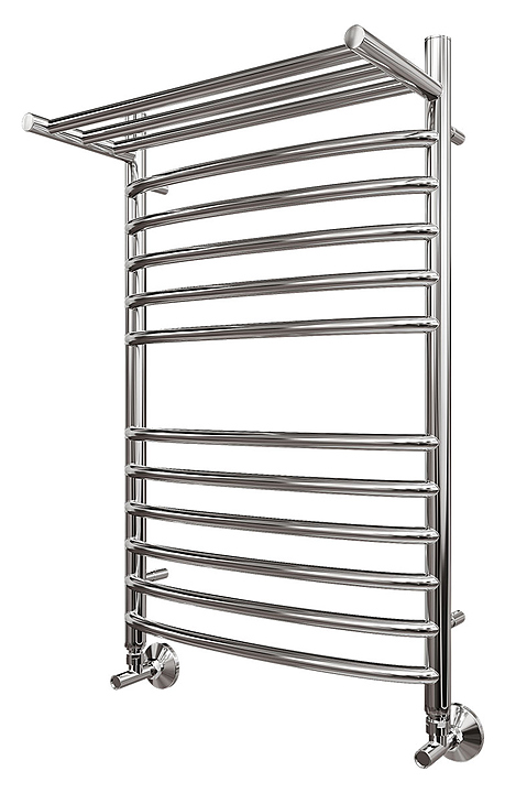 Полотенцесушитель водяной Point Альфа PN05158SP П11 500x800 с полкой, хром