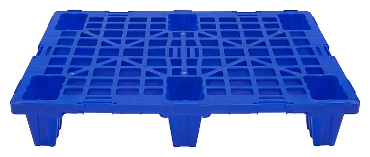 Паллет ТАРА.РУ IR 680 800х600х140 мм (перфорированный на 6 ножках) синий