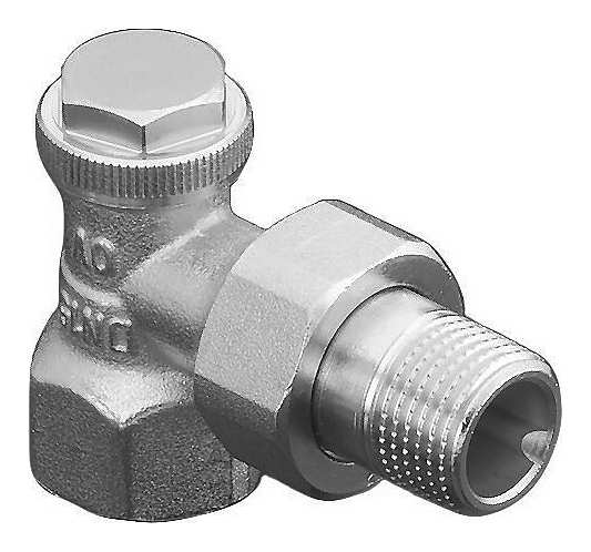 Вентиль запорный угловой Oventrop Combi 3 1090362, ДУ 15, PN 10, Rp 1/2