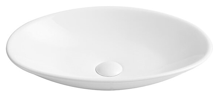 Раковина накладная Mira MR-5009 50х35 см, без отв. под смеситель, керамика