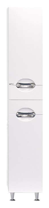 Шкаф-пенал Misty Орхидея-35 35х190 см, с бельевой корзиной, левый, белый