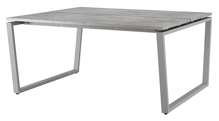 Стол офисный КОБОР OTR/2-160/140 aluminum/chicago