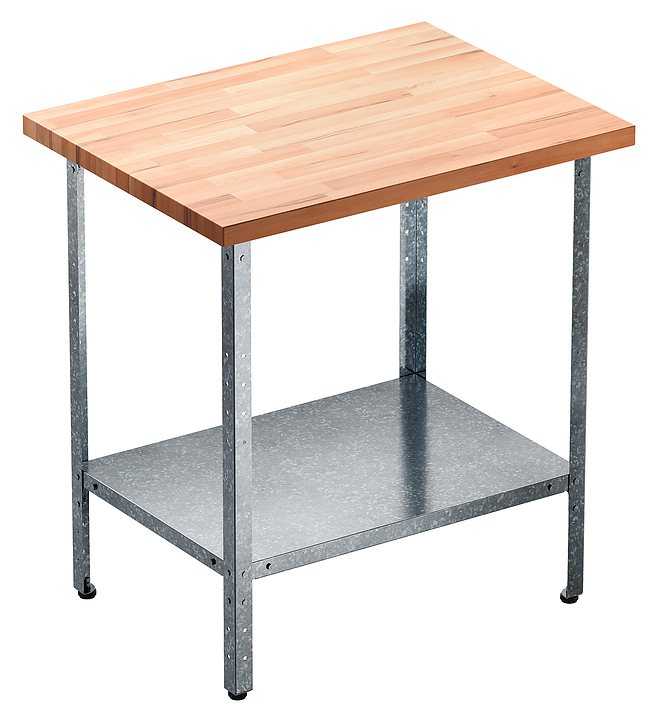 Стол кондитерский Мебель Фронт Бизнес СКБП 800x900x860 мм, полка сплошная, бук