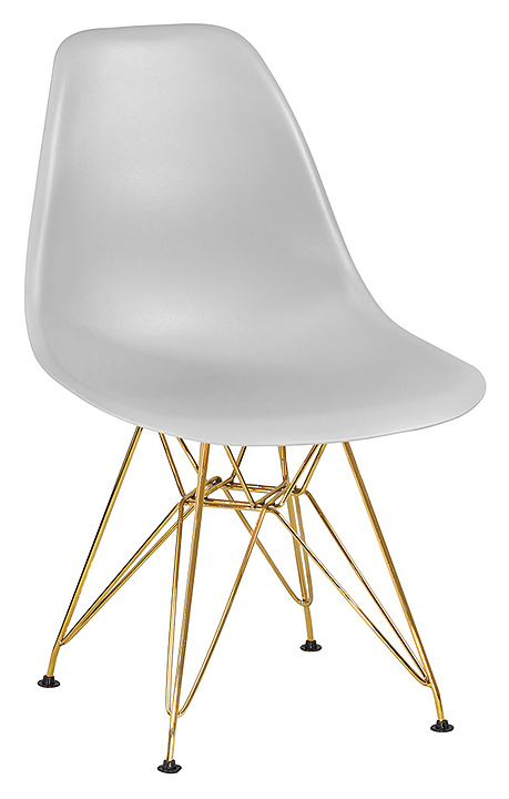 Стул обеденный DOBRIN 638APP-LMZL DSR (светло-серый, золотой)