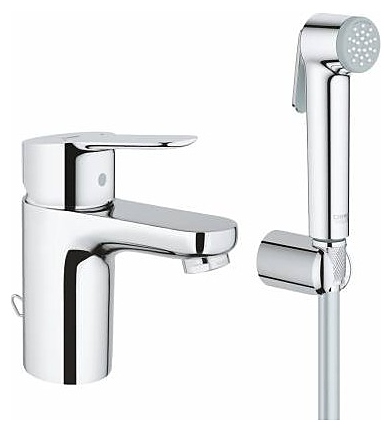 Смеситель для раковины с гигиеническим душем Grohe BauEdge 23757000