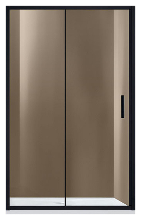 Дверь душевая Vincea Garda VDS-1G140CLB 140х190 см с прозрачным стеклом, раздвижная, черный