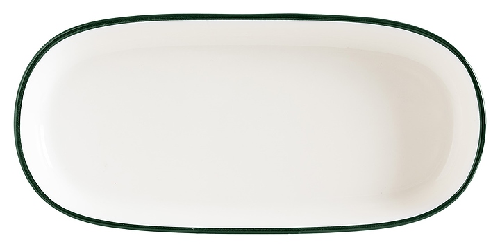 Блюдо сервировочное Bonna Linea LNEGRGRM24OKY 24х14 см (фарфор) овальное зеленое