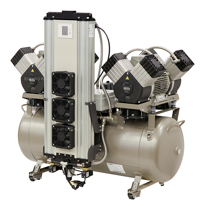 Компрессор Ekom DK50 2x4VR/110S/M (6-8 бар, 430-460 л/мин., 2x4 цилиндра, шумопоглощ. шкаф, адсорб. осушитель)