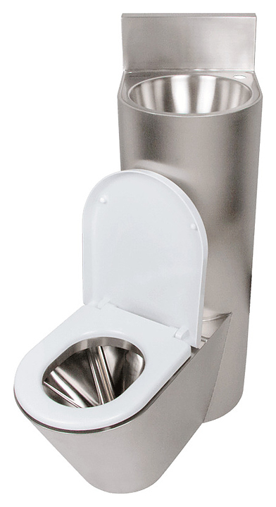 Унитаз антивандальный Oceanus 1-004.1(L) (нерж. сталь) левый