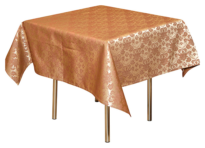 Скатерть Клен Мати 06С26-КВ р.1589/050303+191436 145х195 см коричневая с золотом (цветок)