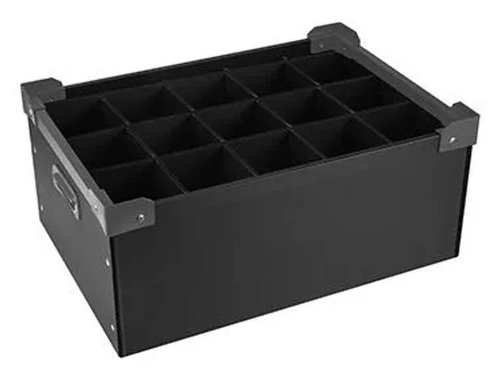 Ящик для бокалов P.L. Barbossa Bad Guys Bar GLSG0010 55х37,7х23 см поликарбонат, черный