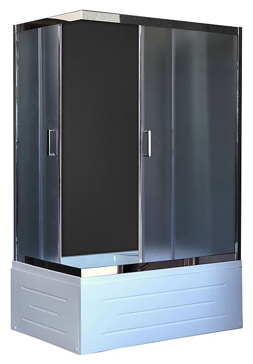 Уголок душевой Royal Bath RB 8100BP-C-CH-R 100х80х200 см, матовое, хромированный профиль, правый